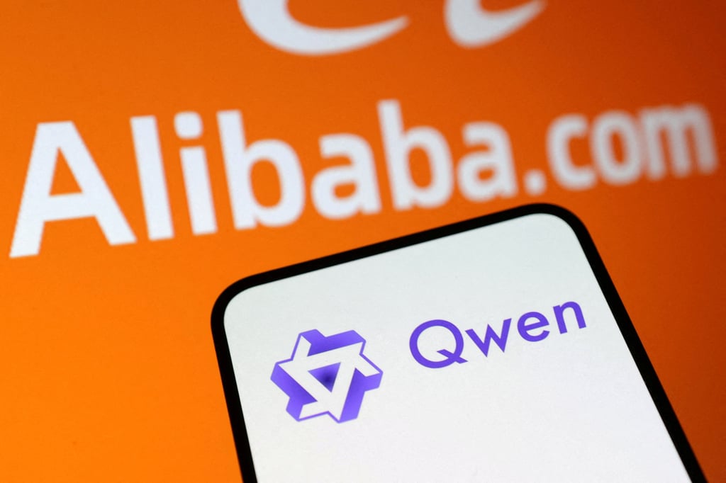 The logos of Alibaba and its Qwen AI model are seen in this illustration taken January 29, 2025. Photo: Reuters The logos of Alibaba and its Qwen AI model are seen in this illustration taken January 29, 2025. Photo: Reuters